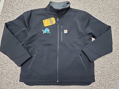 Carhartt Detroit Lions Rain Defender Softshell Jacket Mens 2XL Black OJ2199-M