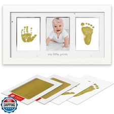 HAMUIERS Baby Hand and Footprint Kit, Newborn Keepsake Frame, Inkless No Mess