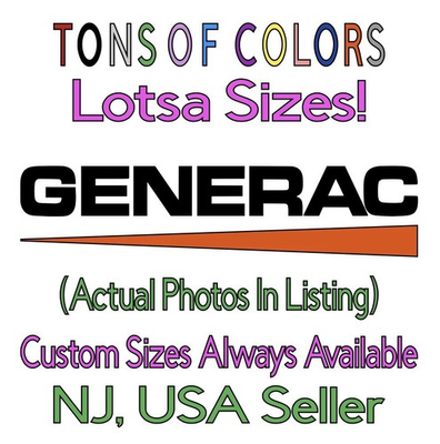 #ad #ad GENERAC Die Cut Vinyl Decal Generators Heating Cooling Plumbing Electric Van $16.99