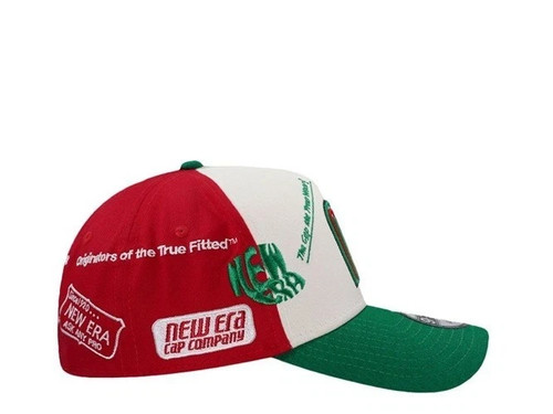 New Era Mexico Anniversary Logos Chrome/Red 9Forty A-Frame Snapback Hat ...