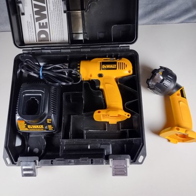 DeWalt DW953 12V 3/8'' VSR Cordless Drill Case Charger DW904 Pivoting Flashlight