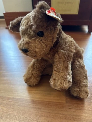 Vintage 1996 Ty Classic Chips Brown Terrier Puppy Dog 10" Stuffed W/tag