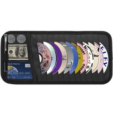 Cd Visor Holder For Car Large Capacity Dvd Case Vehicle Black