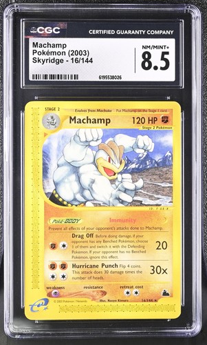CGC 8.5 Machamp 16/144 Skyridge Non Holo Pokemon Card