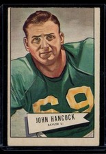 1952 Bowman Large #36 John Hancock SP Baylor Lt. Back Wrinkle GD Miscut LOOK!