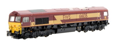 GRAHAM FARISH ''SPUR N'' 371-375 EWS WEINROT CLASS 66 135 DIESELLOK *DCC*