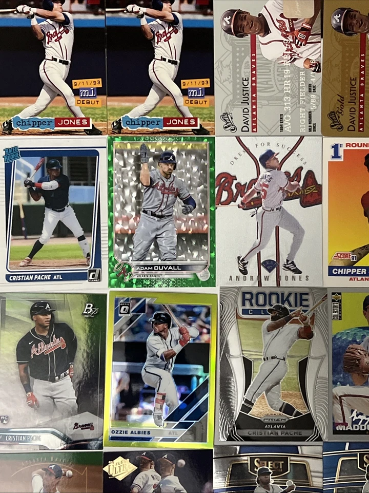 Lote de 84 cartas de beisebol Atlanta Braves - Imagem 2 de 4