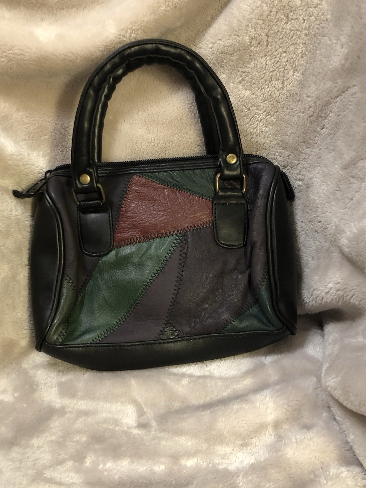 Brontë’ VTG Patchwork Genuine Leather  Handbag Mu… - image 3