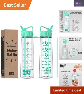 Motivational Time Markings 900ml Trink Tracker Flasche - Perfekt für Sport!