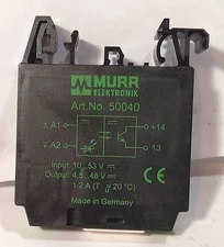 1 NEW MURR ELEKTRONIK 50040 DIN-RAIL MOUNT OPTO-COUPLER MODULE NNB *MAKE OFFER*