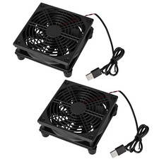 2 Lots USB Powered Cooler 12cm Fan Stand for Router Modem TV Box Quiet Cooling
