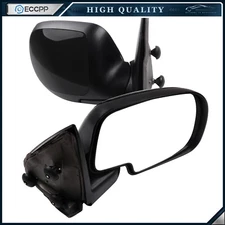 Pair Side View Maunal Mirrors For 99-06 Chevy Silverado1500 Maunal Fold Black