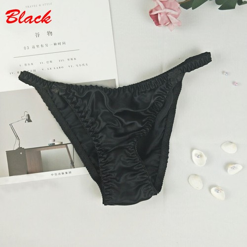 Womens Sexy Pure Silk Satin Panties Lingerie Low Waist Underwear Knickers Briefs - Picture 7 of 20