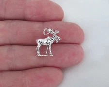 Sterling Silver 3d Moose charm