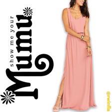 Mumu Wedding Bridesmaid Dress Soft V Neck Low Back Kendall Maxi Formal Prom XXS