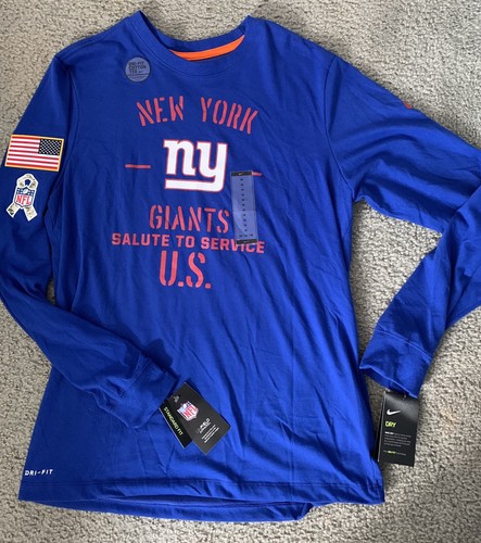 NY GIANTS NIKE DRI-FIT SHIRT SALUTE TO 