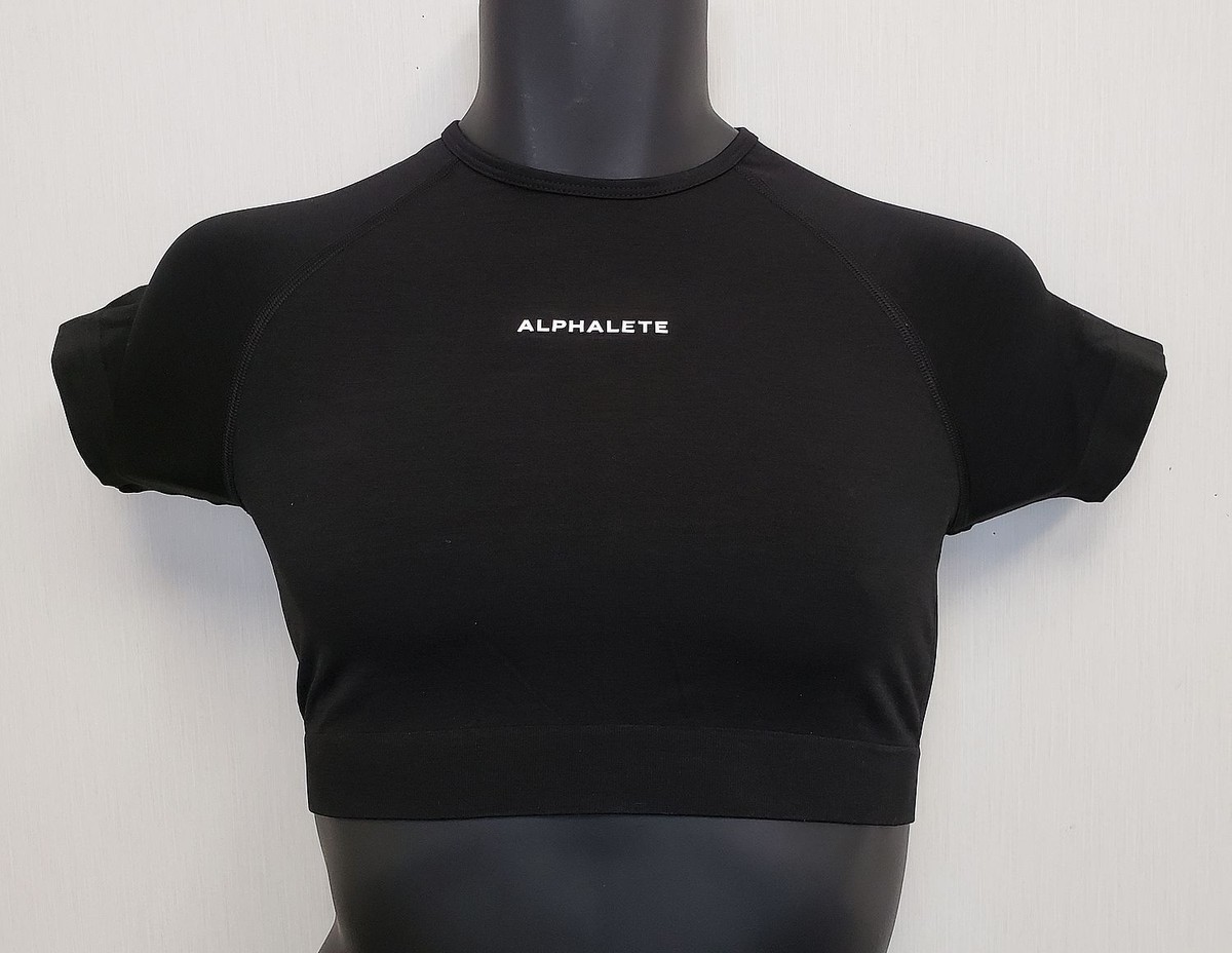 NEW Alphalete Women's AMPLIFY SS CROP Top (043357) Size S