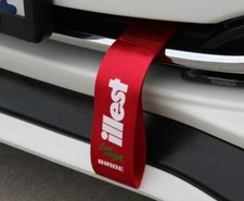 Jdm High Strength Bride Illest Tow Strap For Front Rear Bumper Towing Hook-red