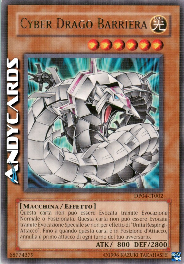 CYBER DRAGON BARRIER Barrier Dragon Rare DP04 IT002 Unl Excellent Yugioh Card