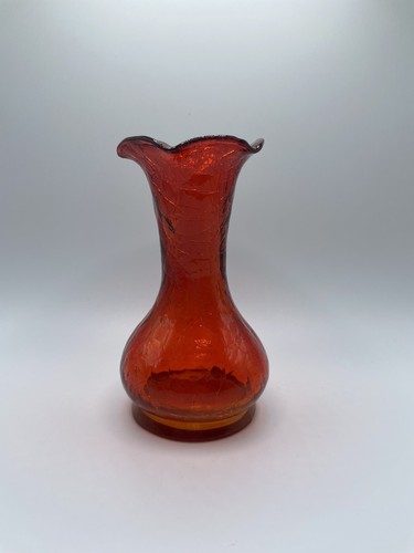 Hand Blown Crackle Glass Vintage Lot of 4 Red & Blue - Picture 18 of 20