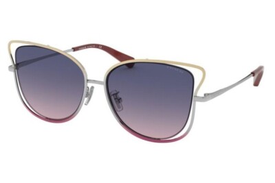 Coach Sunglasses Hc7106 9340i6 55mm Shiny Bronze Silver Pink Blue Pink Gradient Amazon.com: COACH HC7141 Sunglasses, Transparent Pink/Shiny  main image 4