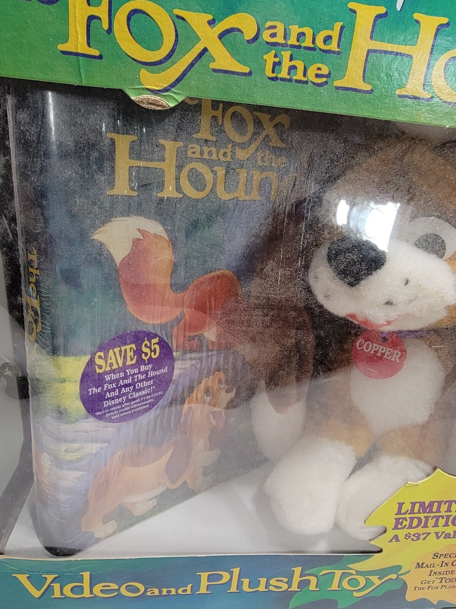 Disney The Fox And The Hound VHS Video And Plush Toy Boxset 1994