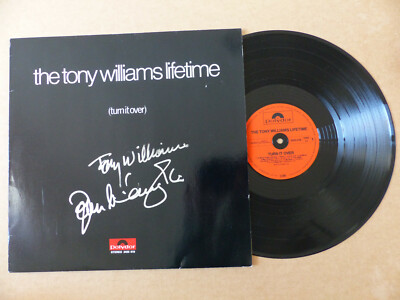 TONY WILLIAMS & JOHN MCLAUGHLIN signed Autogramm TURN IT OVER Vinyl Schallplatte