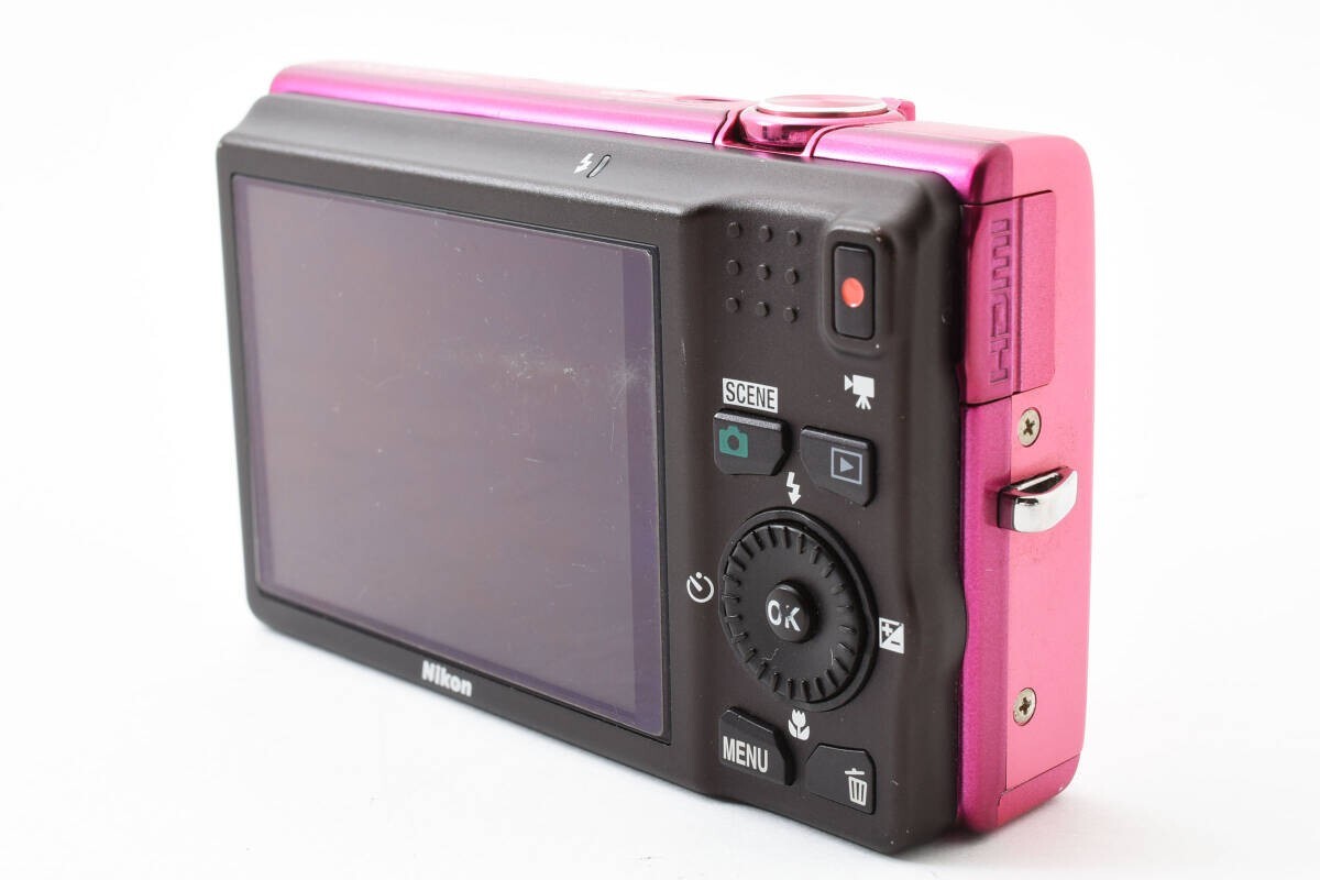 Used】Nikon Coolpix S6200 Pink 16MP Digital Camera 10x
