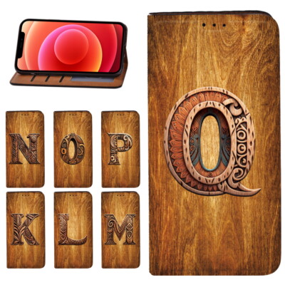 Letter Leather Flip Wallet Cover For Apple iphone 12 6.1'' /13 Mini /14 Plus 6.7''