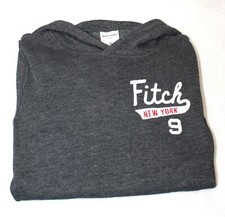 Abercrombie  Fitch Kids Dark Gray Logo Pullover Hoodie Sweatshirt Size Small