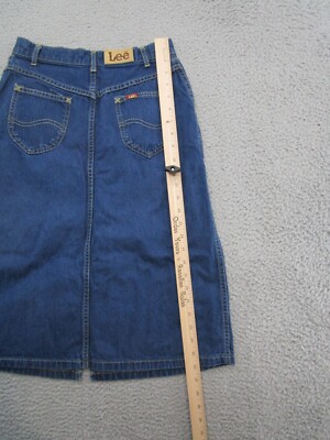 Jupe En Jean Vintage Lee Personnalisée Avec Clous - Taille 9, Style Années 80/90, Occasion