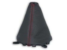 SCHALTMANSCHETTE FÜR MAZDA 2 2007-2009 SCHALTSACK NATURLEDER NAHT ROT