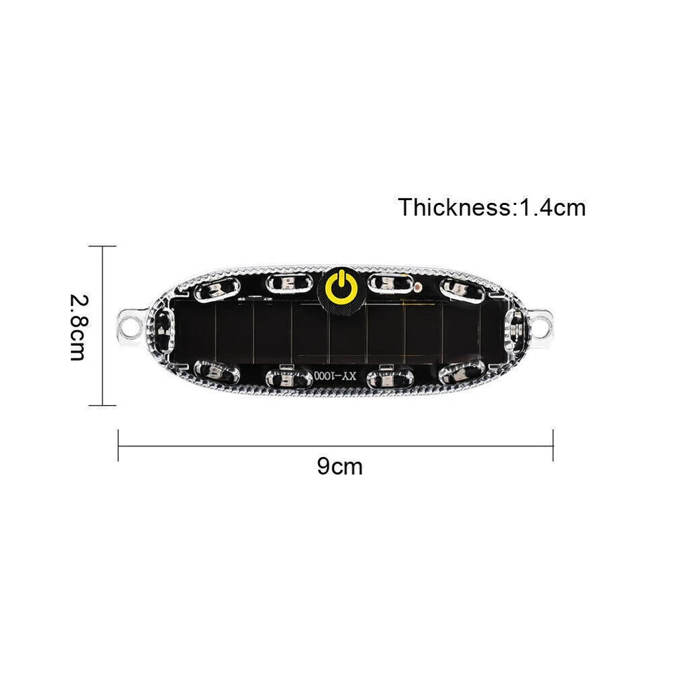 1 pieza Piezas Traseras Moto Luz LED Flash Luz Solar Seguridad Advertencia Accesorios Foto 3 de 4