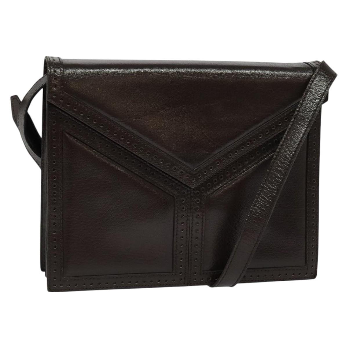 Borsa a tracolla SAINT LAURENT pelle marrone oro originale ar13385