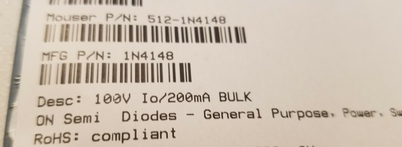 Onsemi 100 V 300 MA Diode Small Signal 2-Pin DO-35 1N4148-T50A | RS