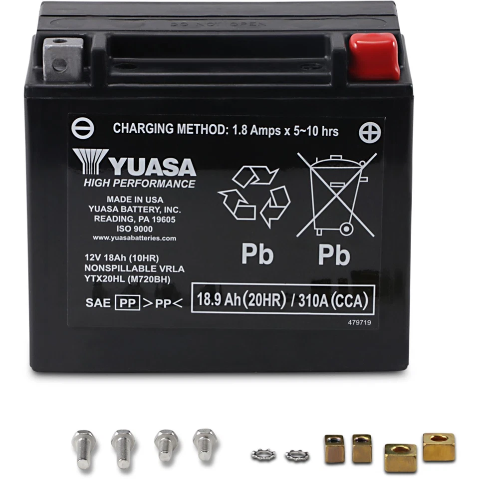 Yuasa Battery YTX20HL Sealed Factory Activated YUAM720BH Foto 2 de 4