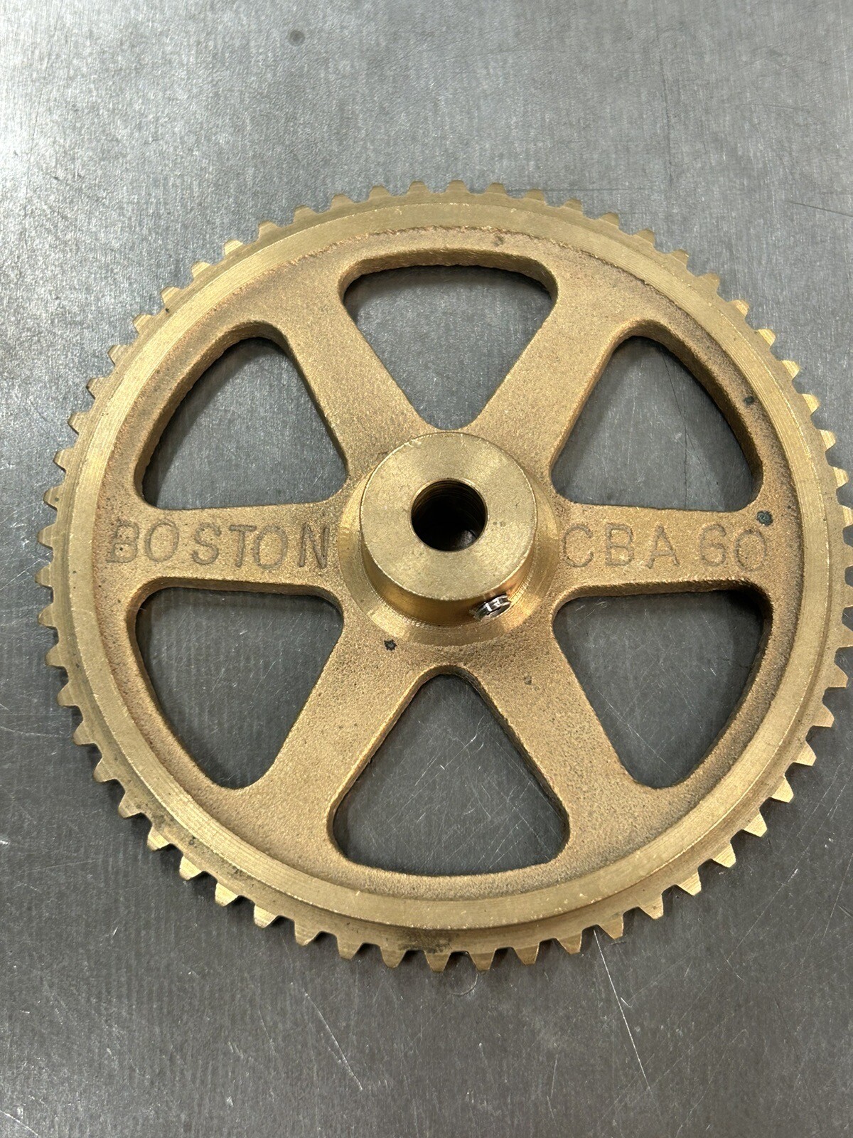QTY 1 BOSTON GEAR BRONZE LADDER CHAIN SPROCKET 60 TEETH .185" PITCH .3125” BORE