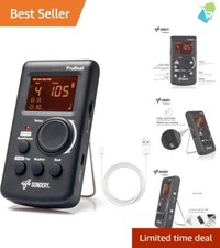 Rechargeable Digital Metronome with Timer Vocal Counting for All Instruments