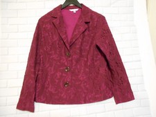 Cabi Womens Burgundy Sz 6 Cotton Blend Long Sleeve Blazer Jacket Quiet Luxury