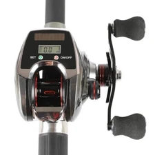 Fishing Reel Right Hand power Low Profile Line Counter Tackle Digital Display