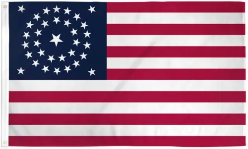 34 Star USA Flag 3x5ft American Historical Flag 34 Stars Flag USA