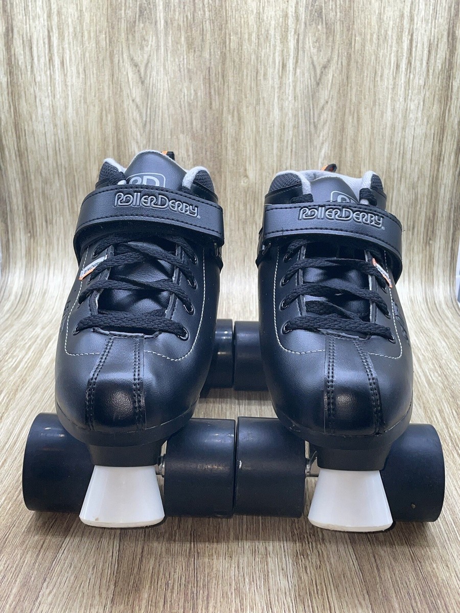 Mens Skates Black GTX-500 Quad Roller Speed Skates Size Black