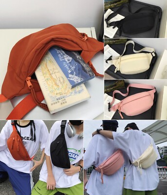 Fashion Crossbody Fanny Pack for Mens Womens Waterproof Waist Belt Bag Sling Bag