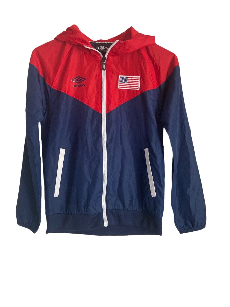 Nike red white shop blue windbreaker