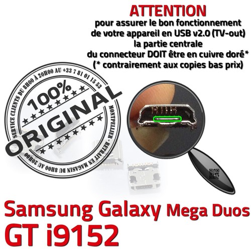 ORIGINAL Samsung Galaxy Mega Duos GT i9152 Connecteur charge Micro USB Prise - Photo 3/5
