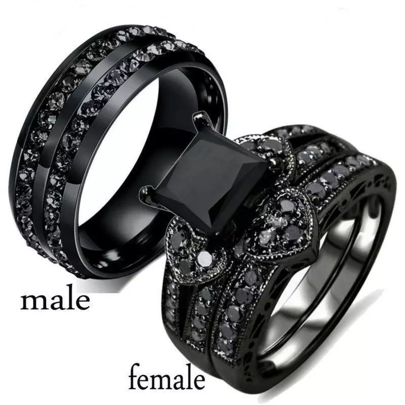 adolescentes Vigilante Hora Anillos Sortijas Argolla De Compromiso Matrimonio Oro Boda Para Hombre Mujer.  | eBay