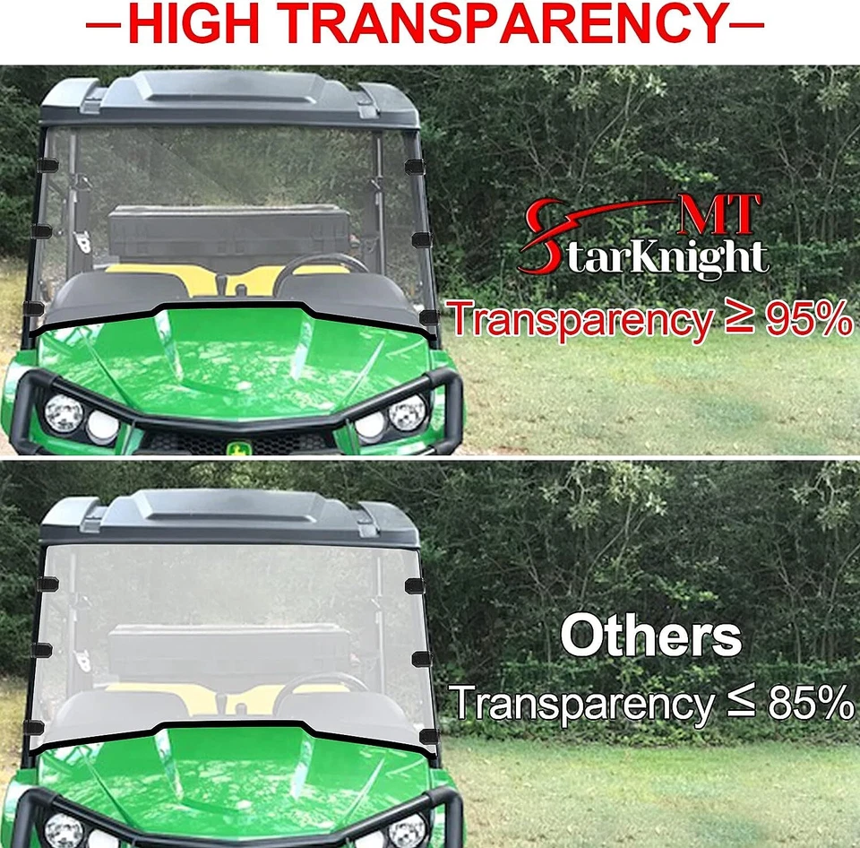 FOR JOHN DEERE GATOR XUV560E S4 /XUV590M S4 FRONT WINDSHIELD UTV PC FULL WINDOW Foto 2 de 4