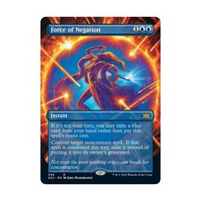 WotC Double Masters 2022 Force of Negation (Borderless) (R) (Foil) quasi nuovo