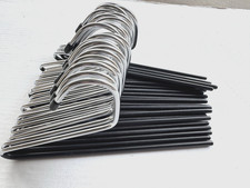 Pants Hangers Metal Open Ended Space Saving Non-Slip Closet Organizer Heavy 23ct