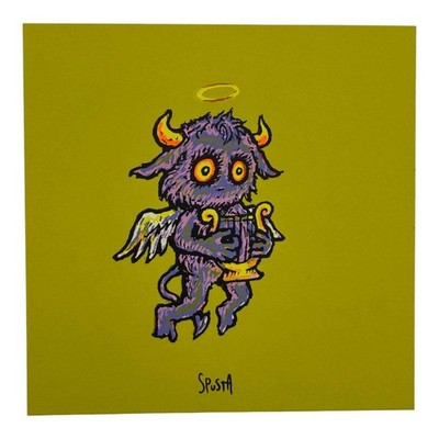 Marq Spusta ''Harp Angel'' (Chartreuse) Micro Print